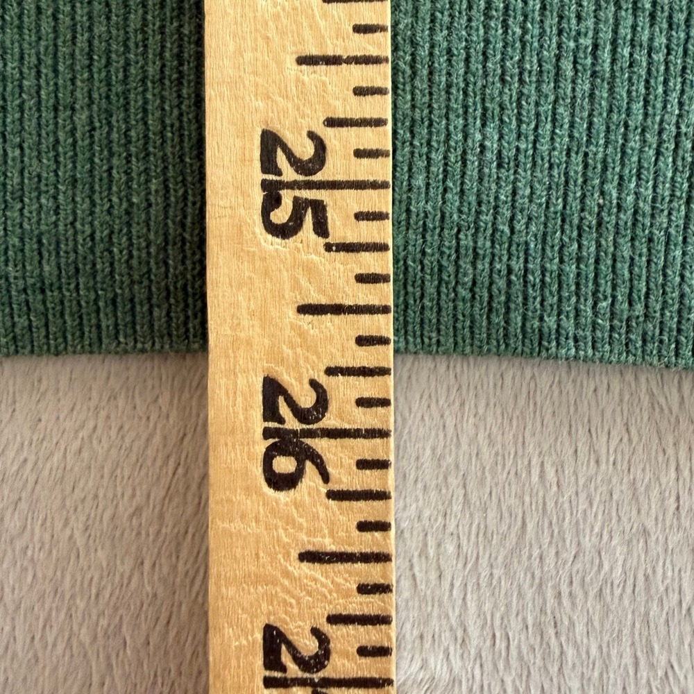 Polo Ralph Lauren Sweater Mens Large Green V-Neck 100% Pima Cotton Logo Pullover - Picture 7 of 8